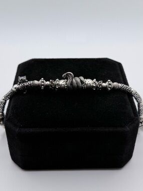 🥀BETTER BOHEMIAN # 015 HECATE 925 sterling silver SNAKE & Cat BRACELET🥀